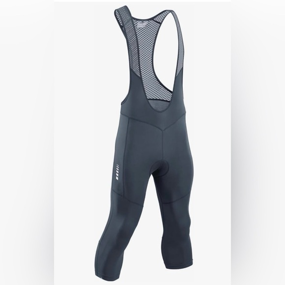 Gray Men's 3/4 Cycling Bib Shorts Other - Gray Men's 3/4 Cycling Bib Shorts, Men Large 34- 36, Bike Bib Pants 4D Padded